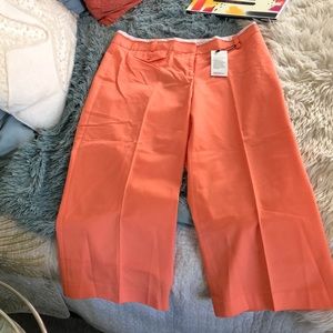 Express Design studio cropped pants palazzo style peach colored (see pics) sz 10